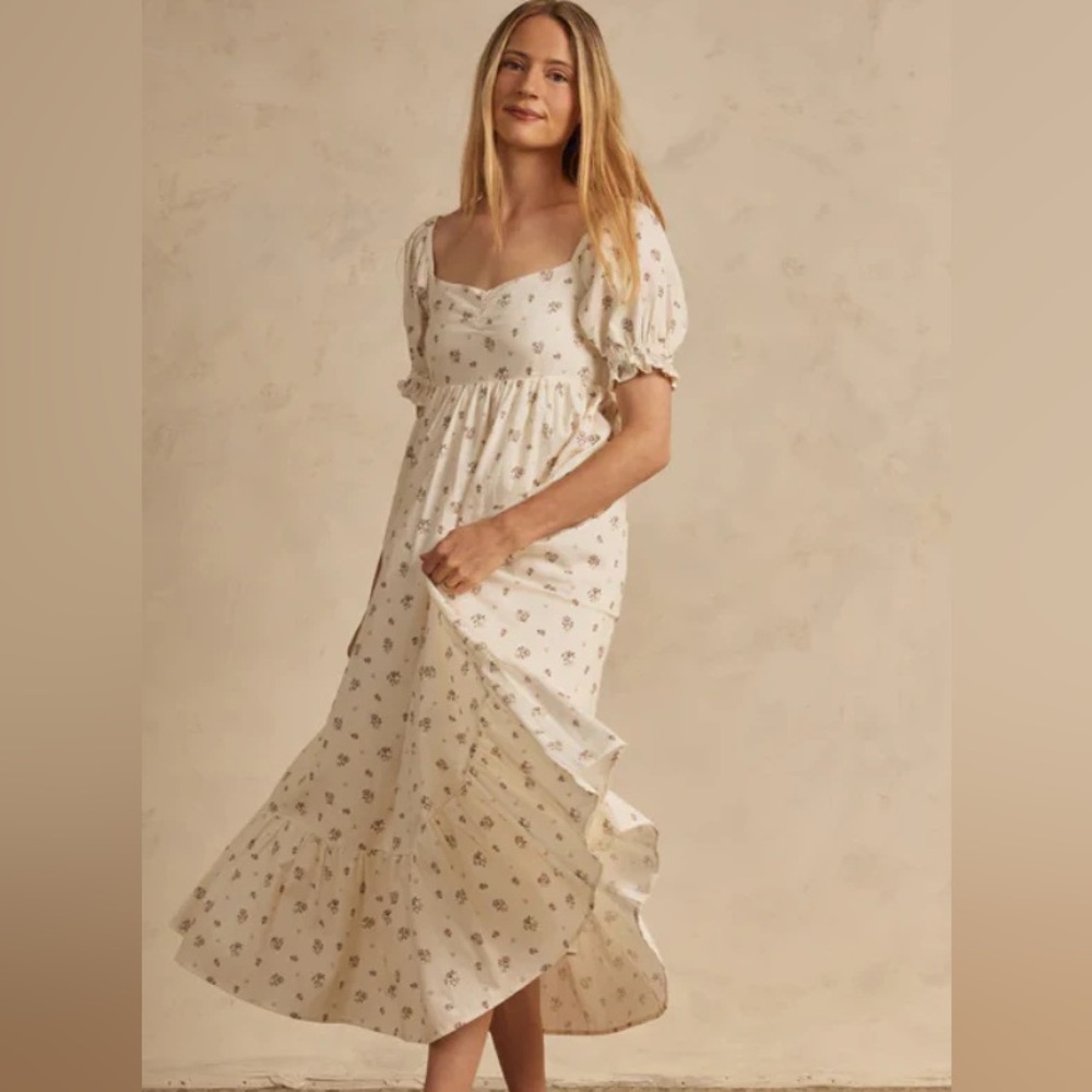 Women’s Noralee Chloe Rose Ditsy Puff Sleeve Dress Size Large BRAND NEW! - Picture 3 of 6